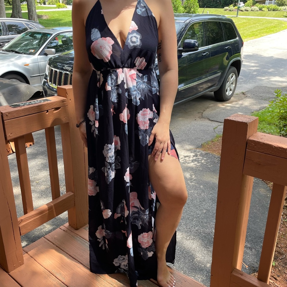 Printed maxi dress